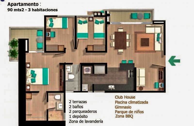 Apartamento en arriendo Escuela de Carabineros Apartamento en arriendo Escuela de Carabineros 89 m² - $ 2.800.000
